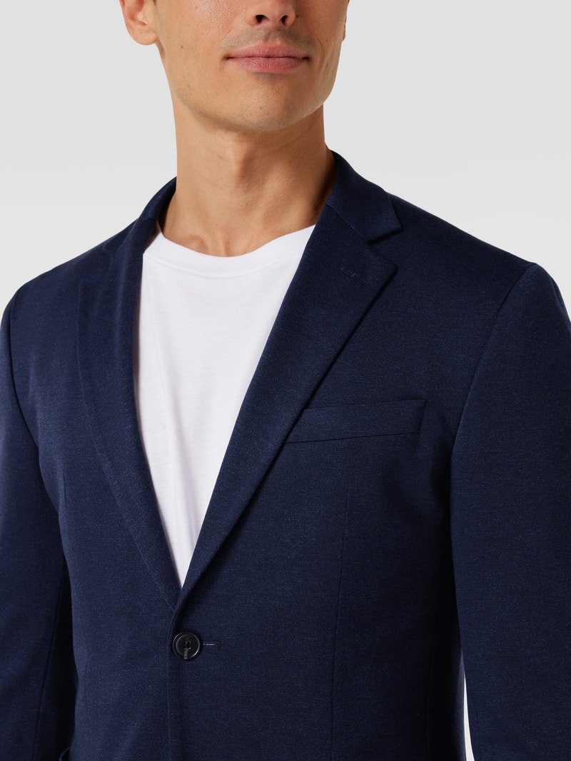 2-Knopf-Sakko mit Brustleistentasche Modell 'Dash' in marineblau