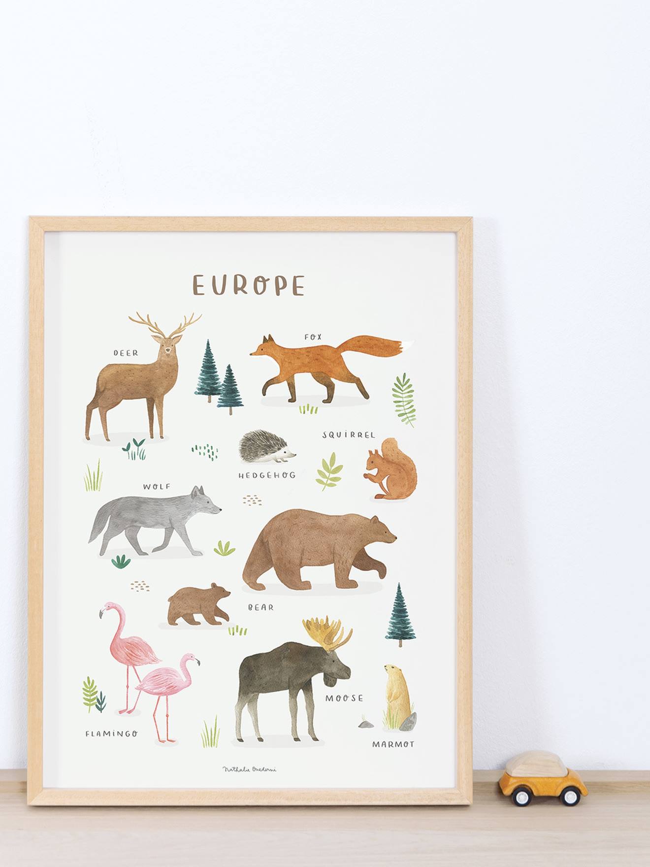 Lilipinso Kinderzimmer Poster LIVING EARTH Europa LILIPINSO - braun