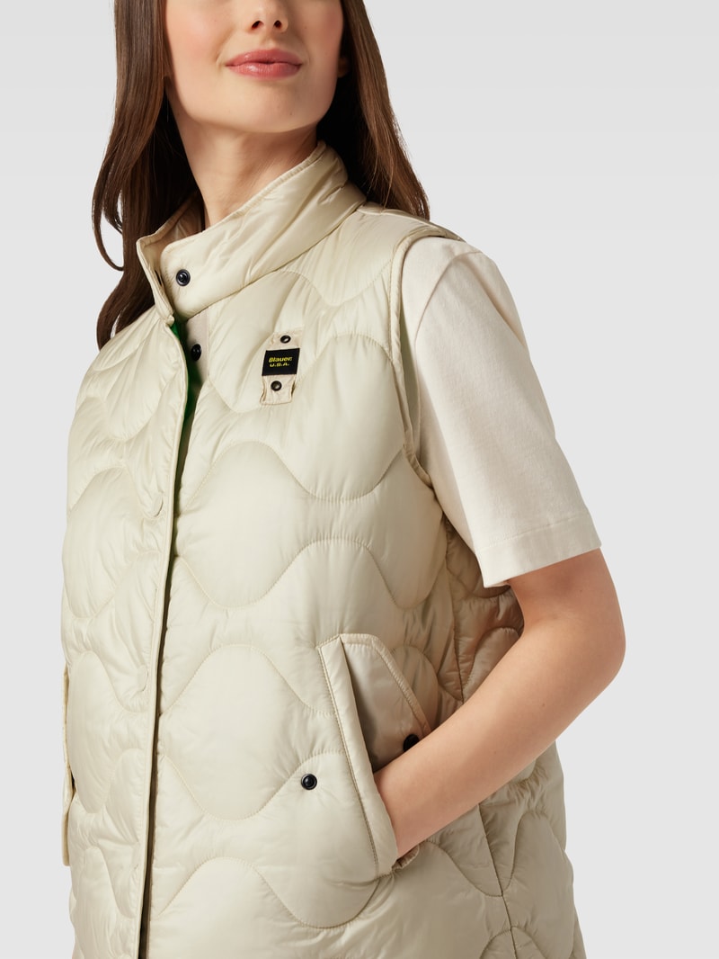 Weste mit Label-Details in beige