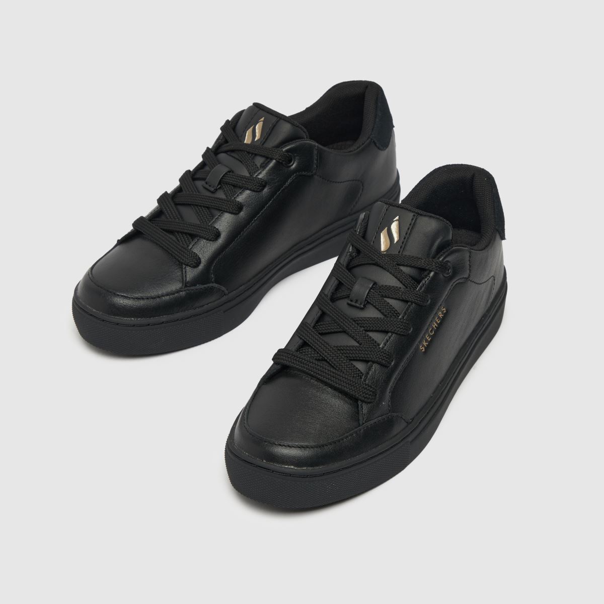 SKECHERS – Svarta sneakers med sidosula