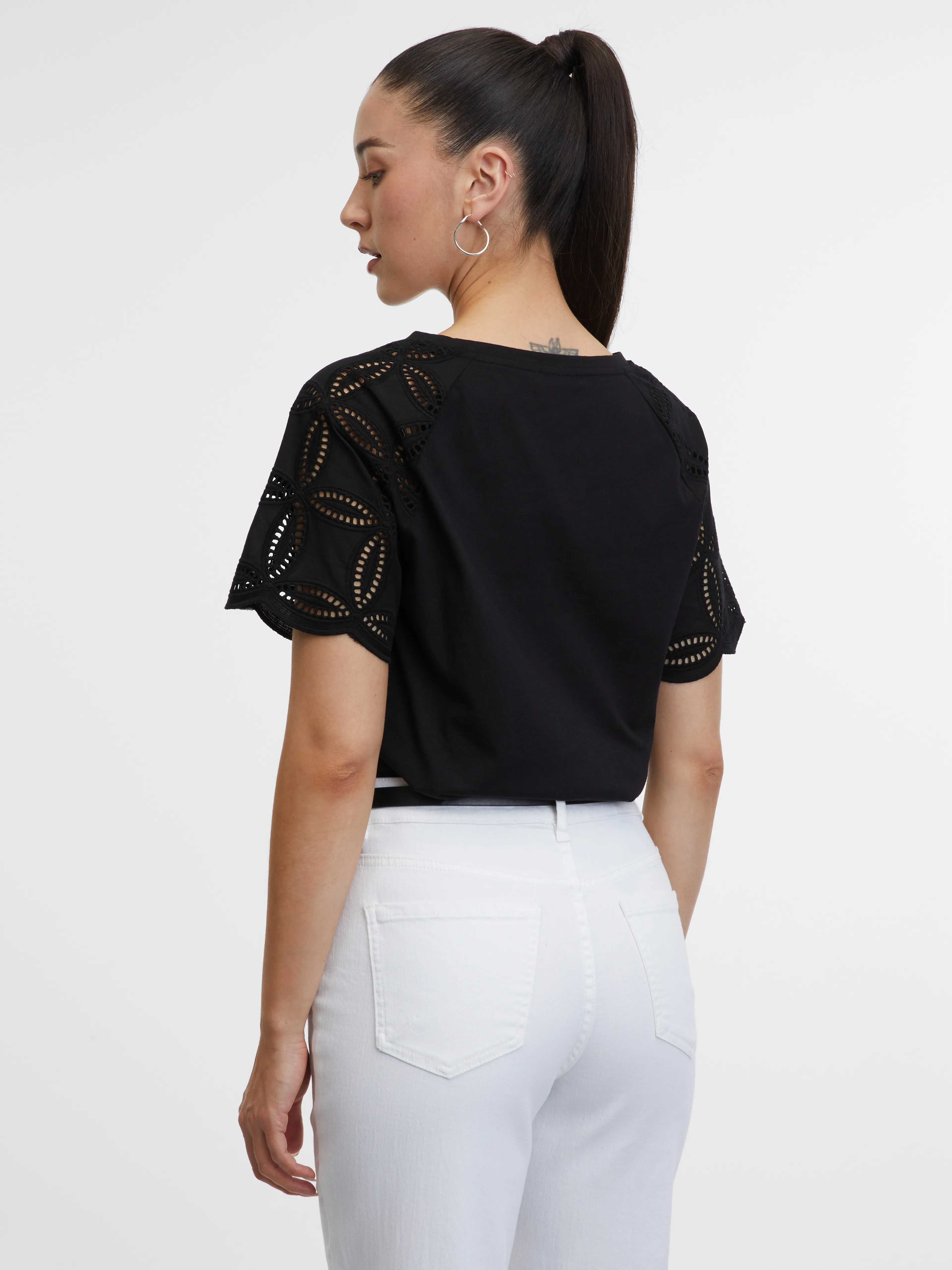 Schwarzes Damen-T-Shirt ORSAY