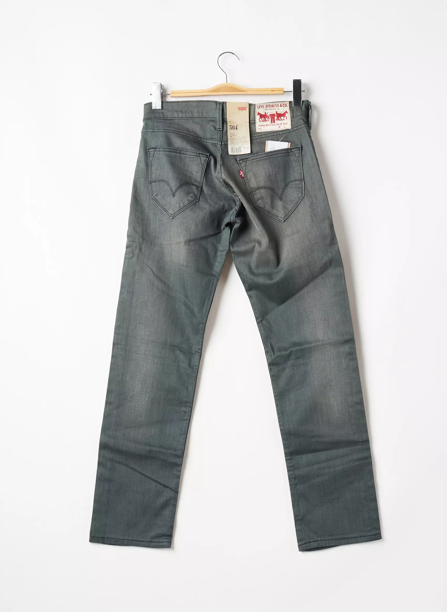 Levis Jeans Coupe Droite Homme couleur gris