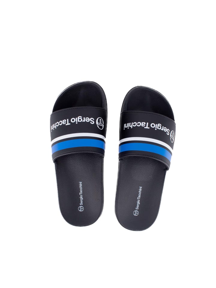 Sergio Tacchini Schuhe Portofino Black Blue Slippers in Schwarz günstig kaufen