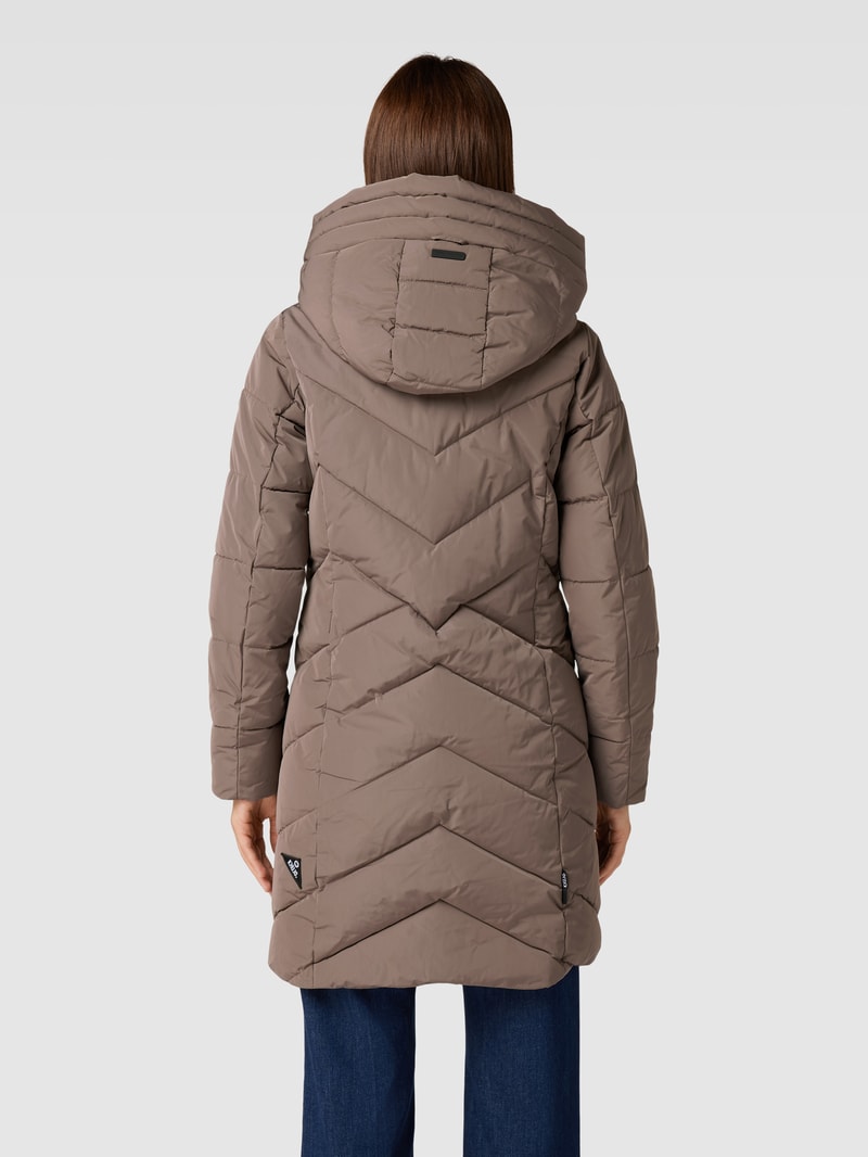 Steppjacke mit Kapuze Modell 'FORMIN' in taupe
