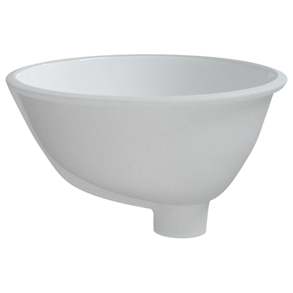 vidaXL Waschbecken Waschbecken Weiß 33x29x16,5 cm Oval Keramik