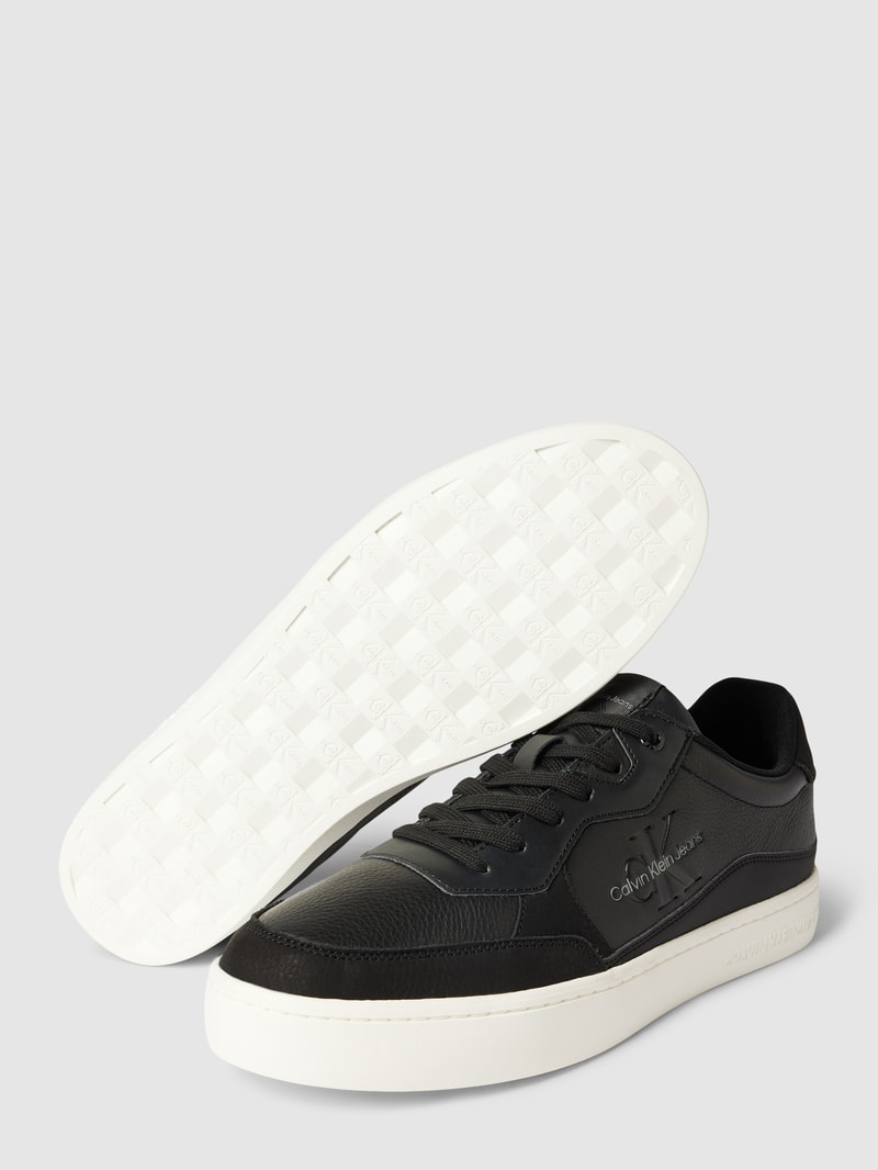 Sneaker aus Leder mit Logo-Prägung Modell 'CLASSIC CUPSOLE' in black