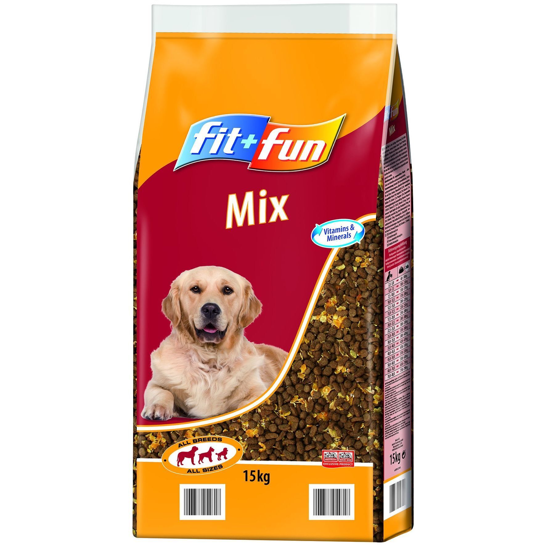 FIT+FUN Hundetrockenfutter FIT+FUN Mix 15 kg