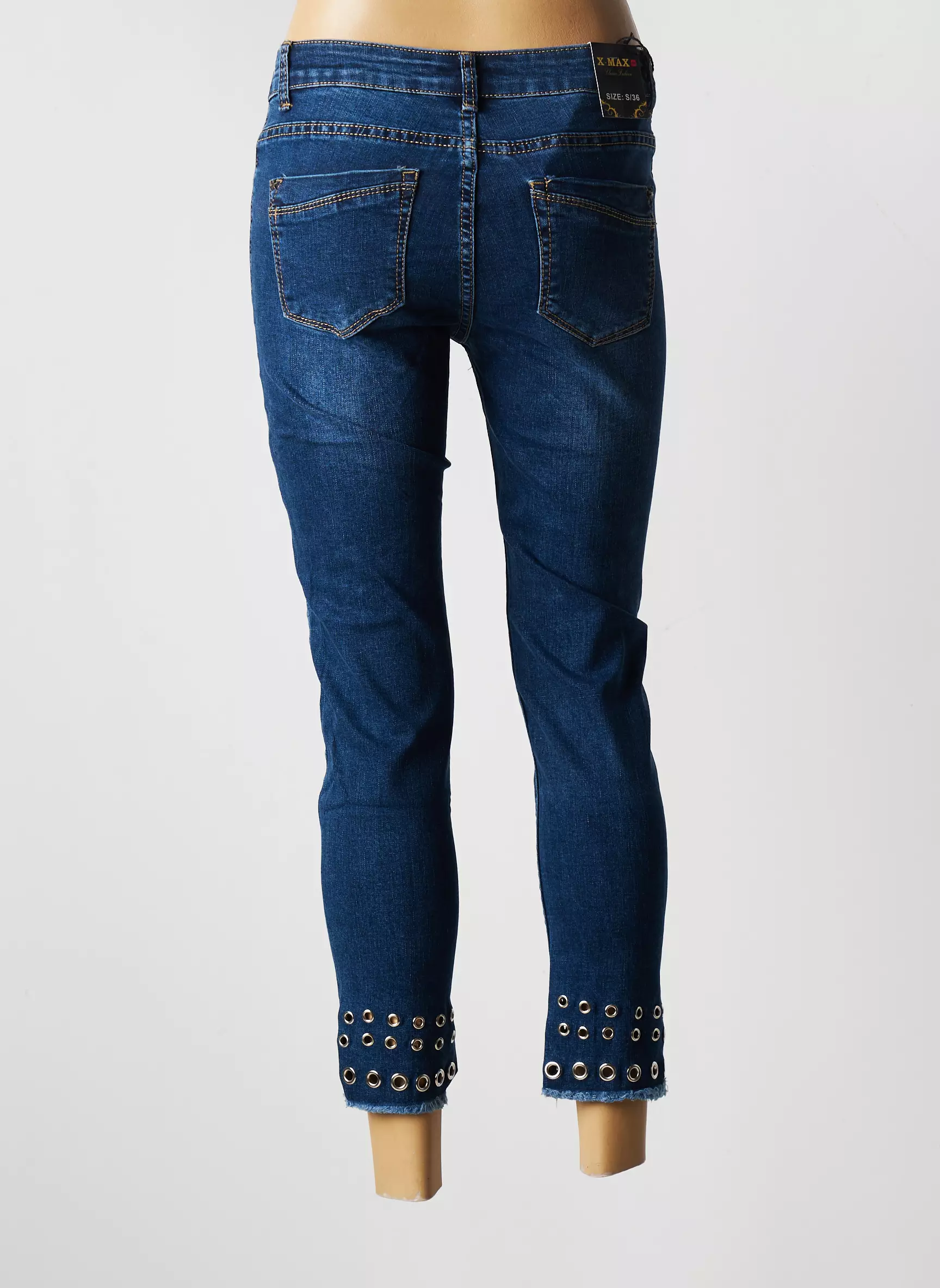 X Max Jeans Coupe Slim Femme couleur bleu