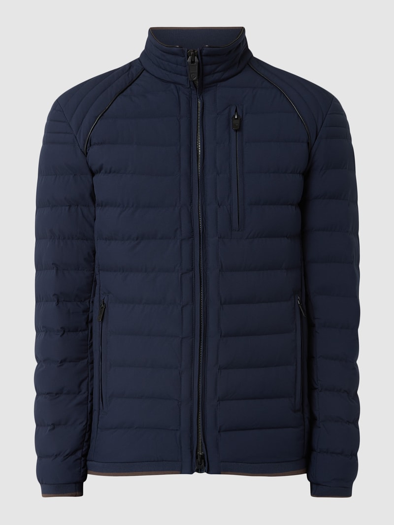 Steppjacke mit Stehkragen Modell 'MOL' in marineblau