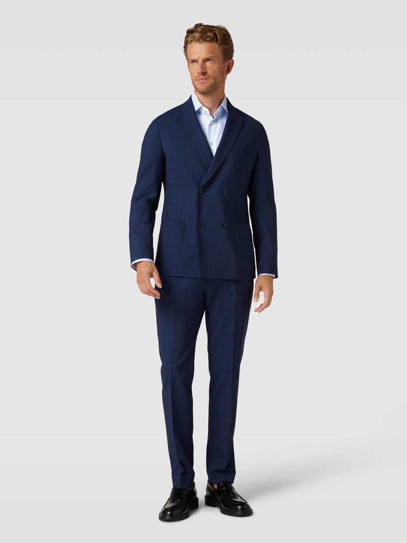 Shaped Fit Business-Hemd mit Haifischkragen in bleu