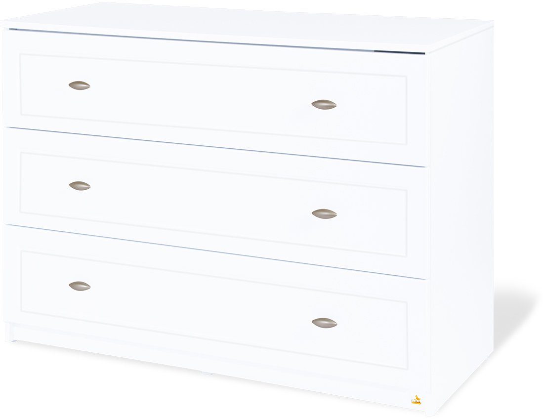 Pinolino® Babyzimmer-Komplettset Laura, breit groß, (Set, 3-St., Kinderbett, Schrank, Wickelkommode), mit Kinderbett, 3-trg. Schrank und breiter Wickelkommode