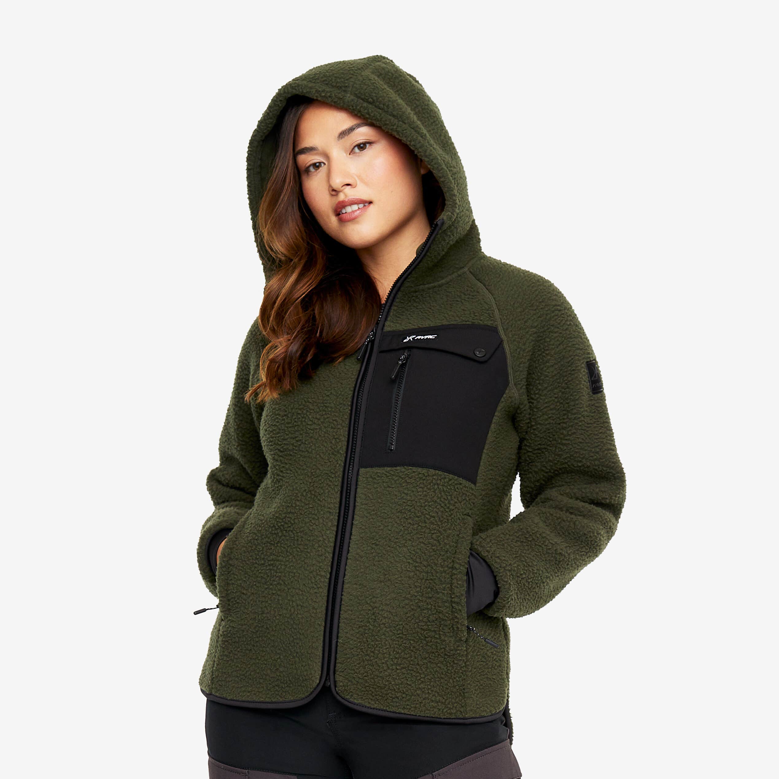 Sherpa Hoodie Femme Forest Night