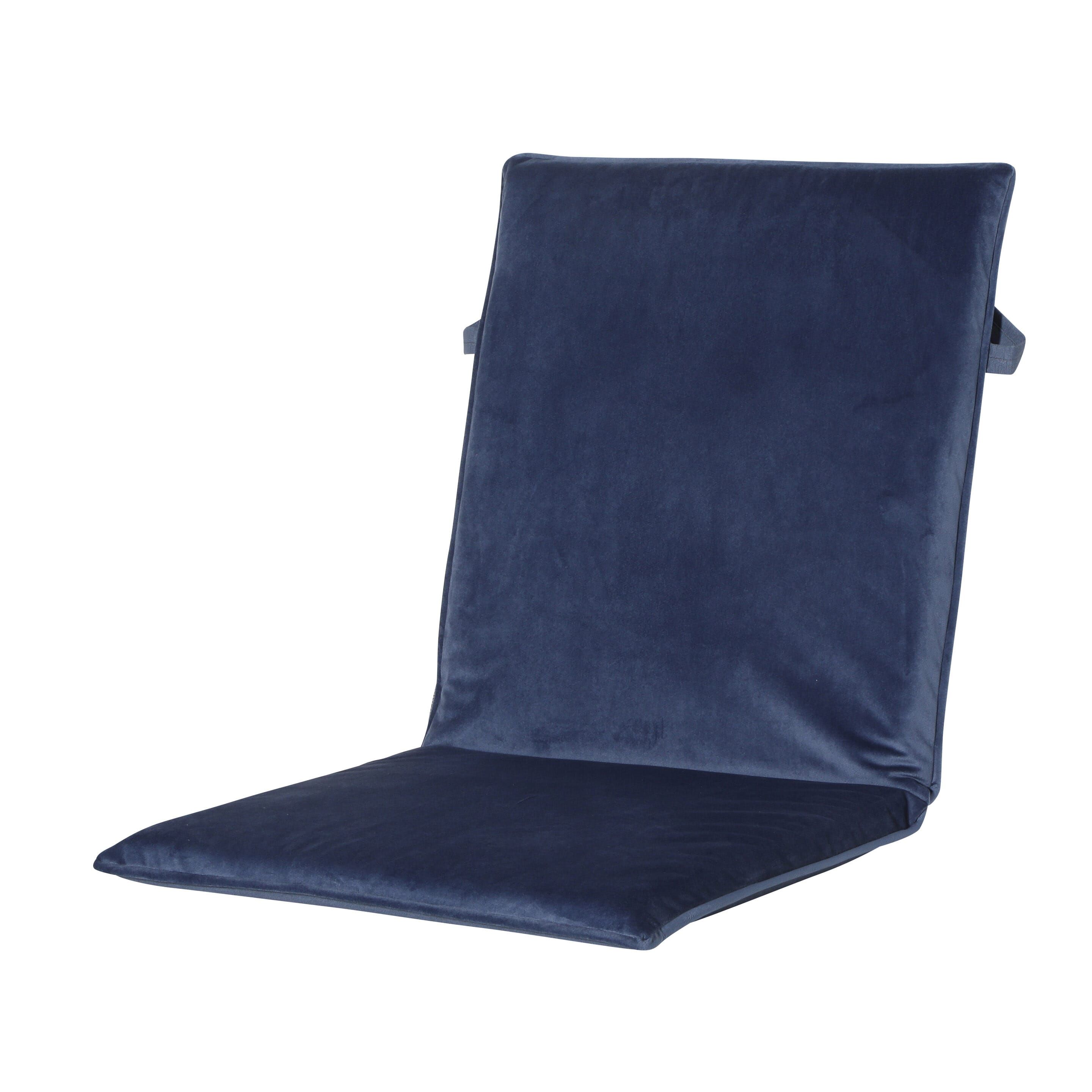 Madison Outdoor Samtblau / Panama Saphirblau 97x49 Kissen mit hoher Rückenlehne