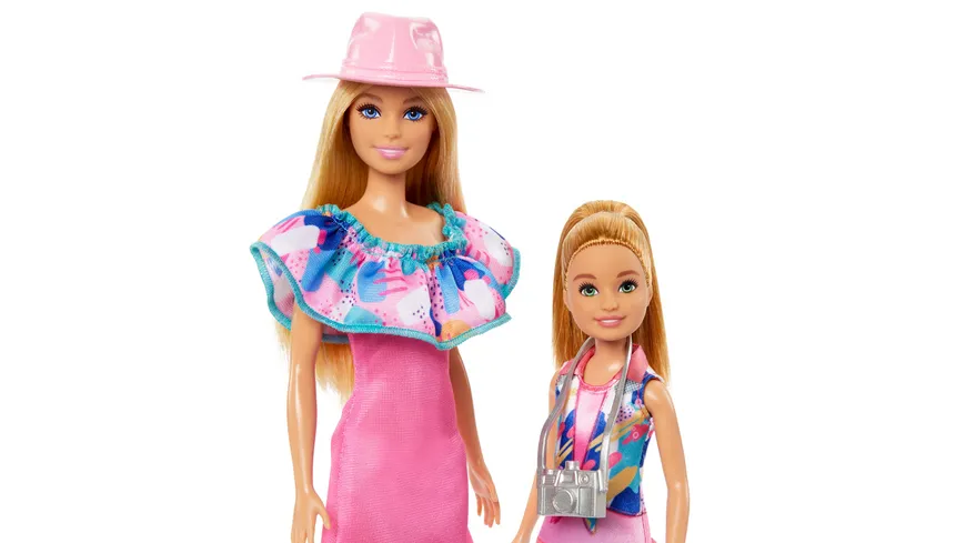 Barbie und Stacie Schwestern Puppenset mit 2 Hunden und Zubehör