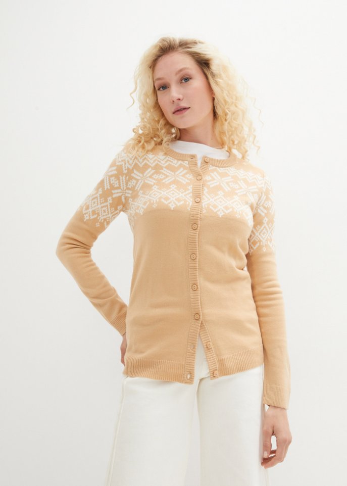Strickjacke mit Norwegermuster