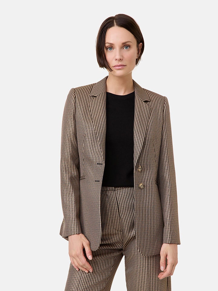 TAIFUN Blazer in Beige/ Schwarz günstig kaufen