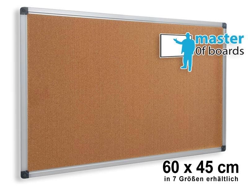 Master of Boards Kork-Pinnwand mit Alurahmen 60x45 cm