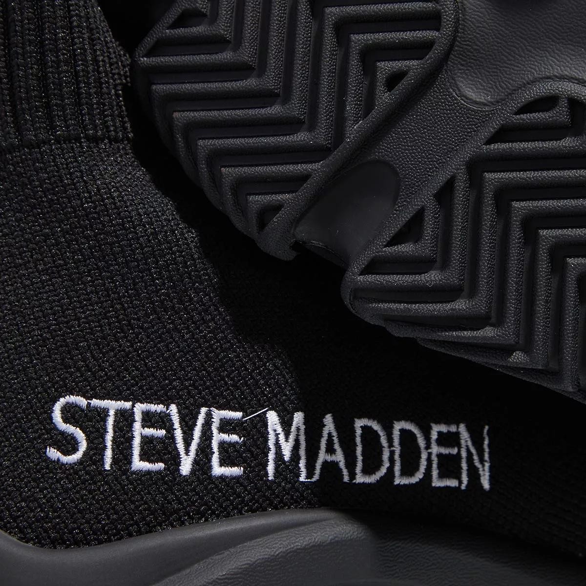 STEVEN MADDEN Freizeit Schnürer schwarz Slip-On Sneaker