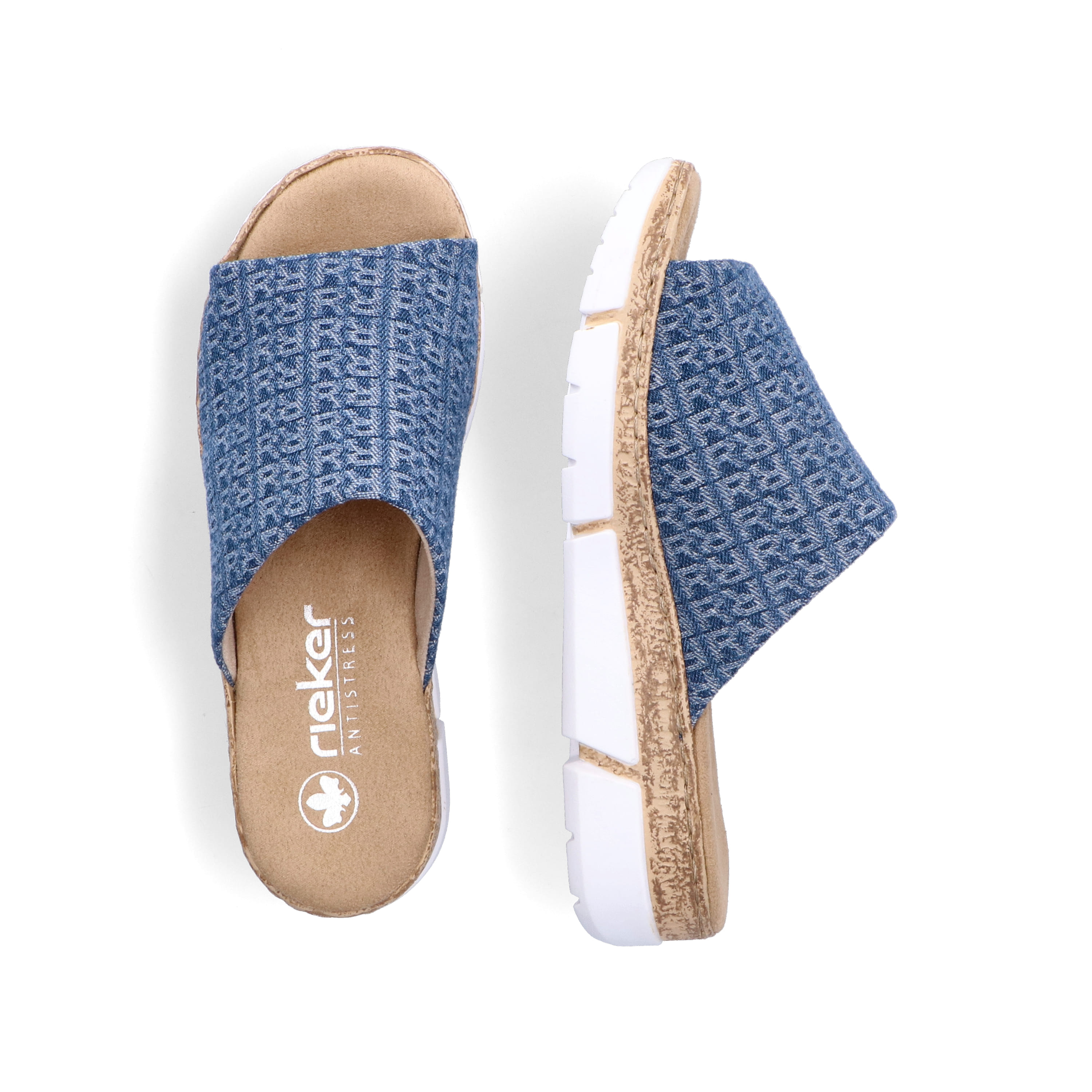 Rieker Damen Pantoletten schieferblau