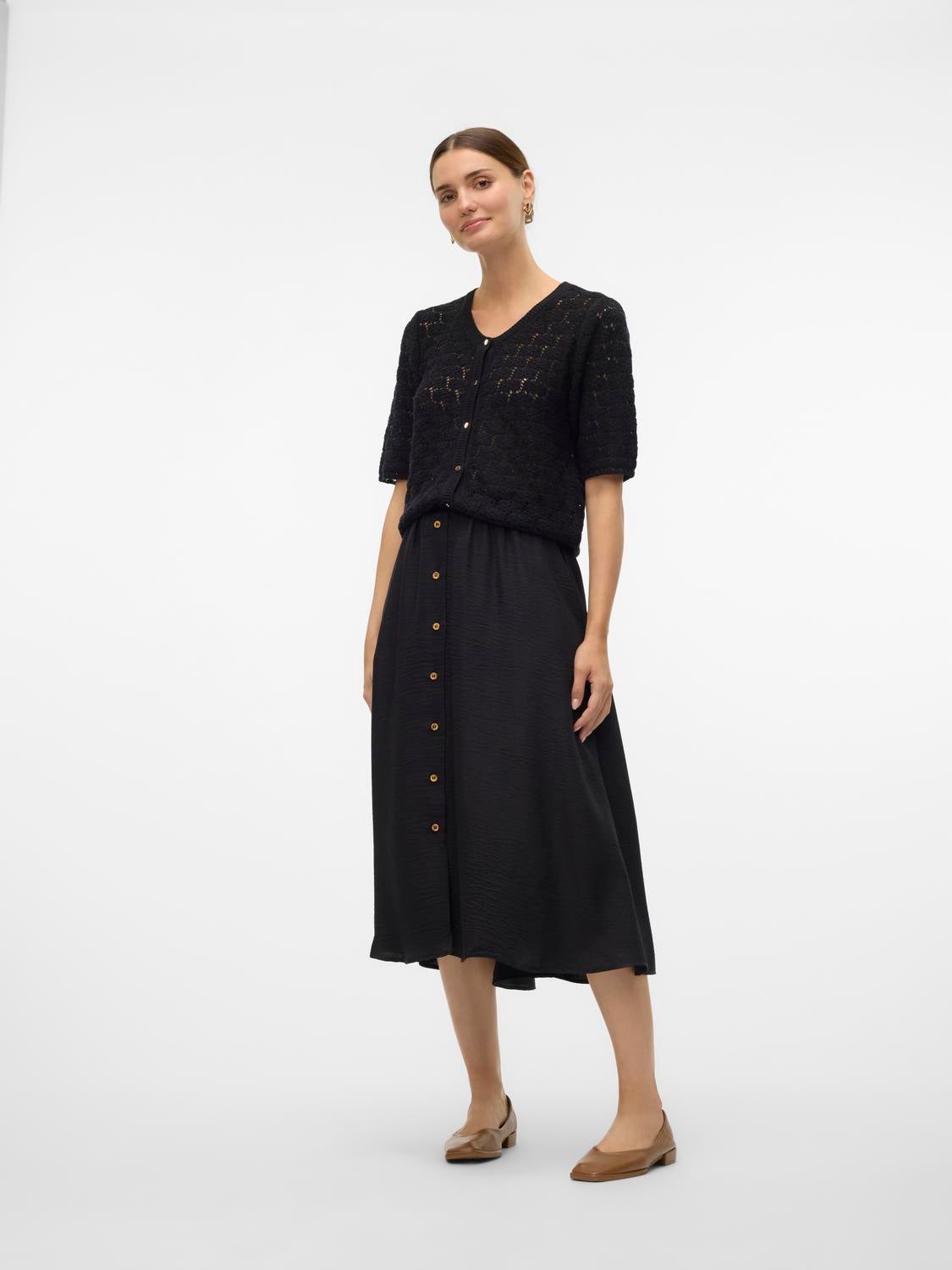 VMMELANEY Hohe Taille Langer Rock