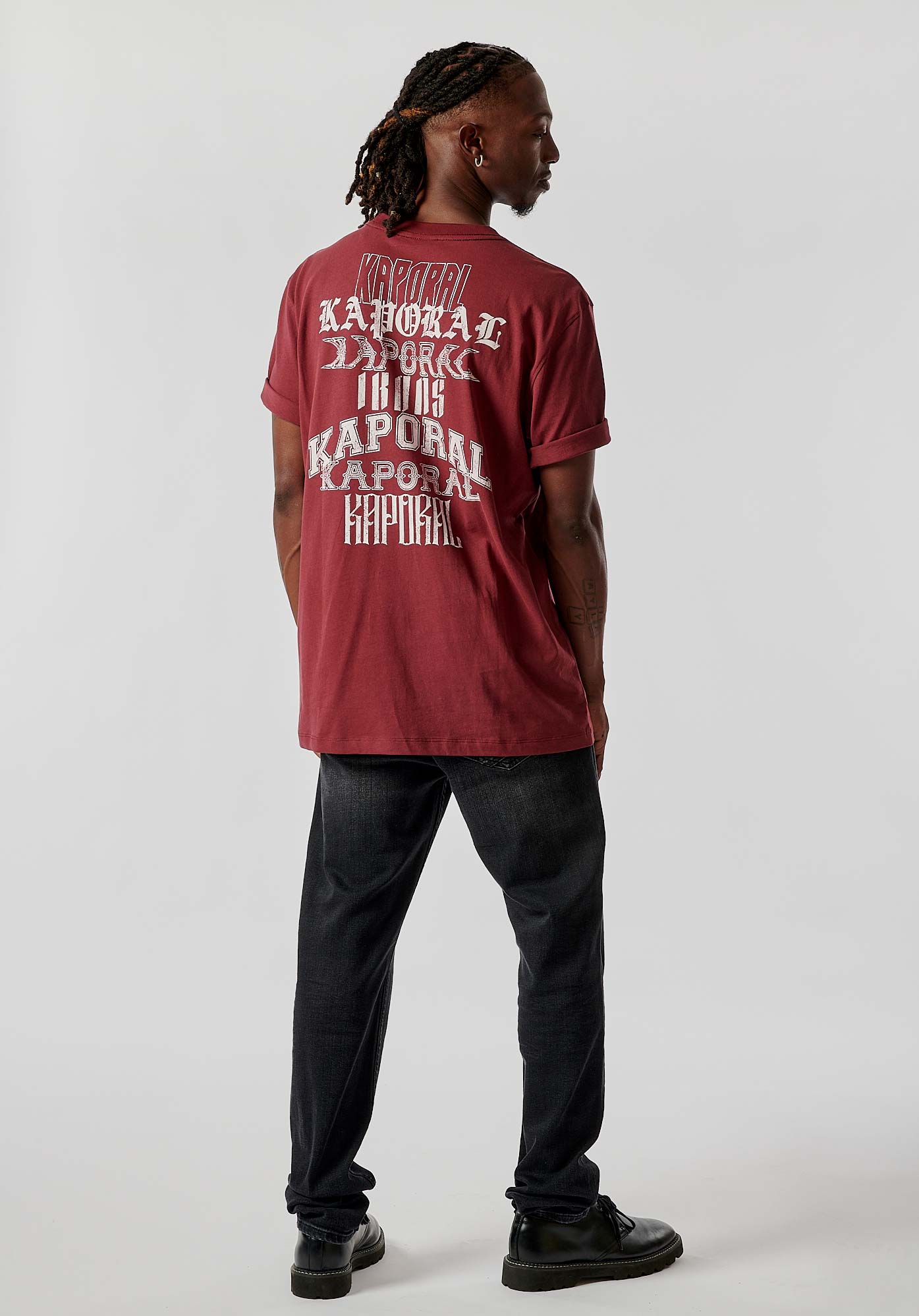 TALK   T-shirt bordeaux homme 100% coton