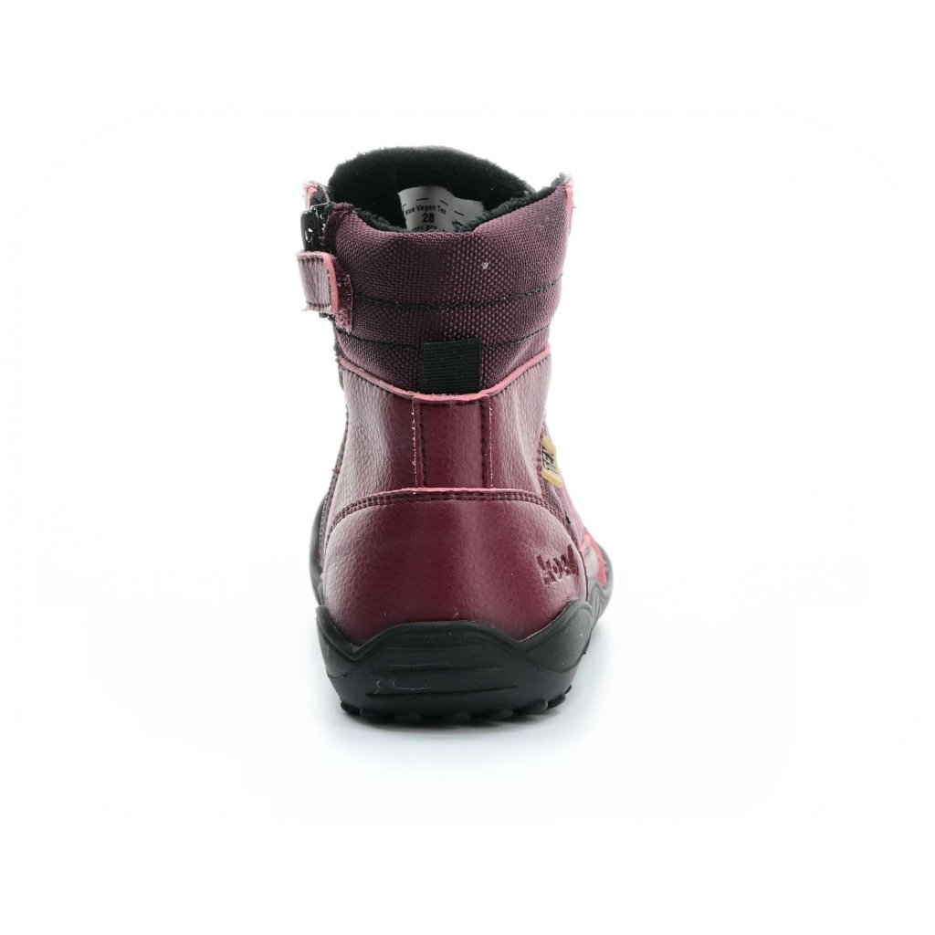 Koel4kids Mica Vegan Tex Bordo 04T001.50E-260 AD weinrote Winterbarfußschuhe