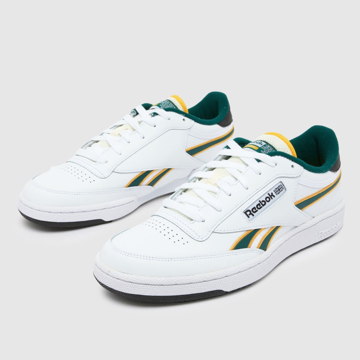 Reebok Club C Revenge – Vita och gula träningsskor