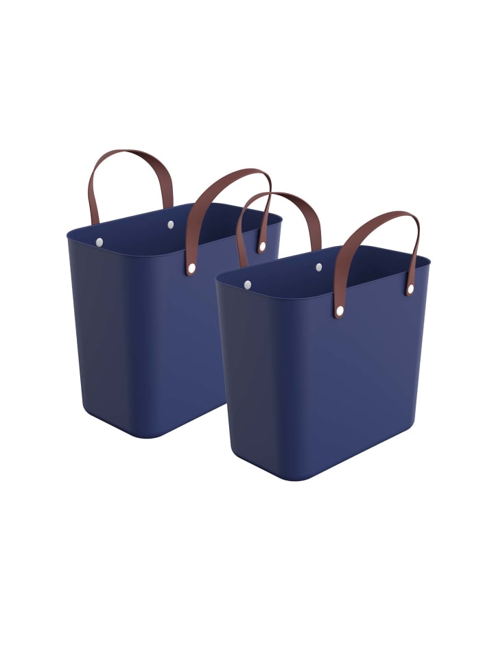 Rotho Albula 2er-Set Einkaufskörbe Taschen 25l in Horizontblau günstig kaufen onesize