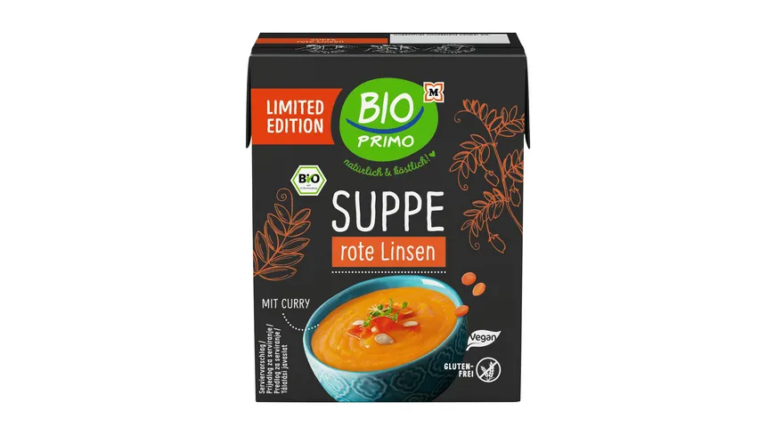 BIO PRIMO Bio rote Linsensuppe mit Curry 390 g