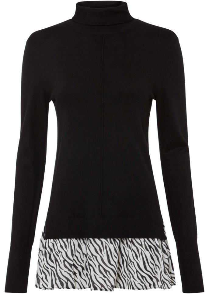 Pullover mit Bluseneinsatz