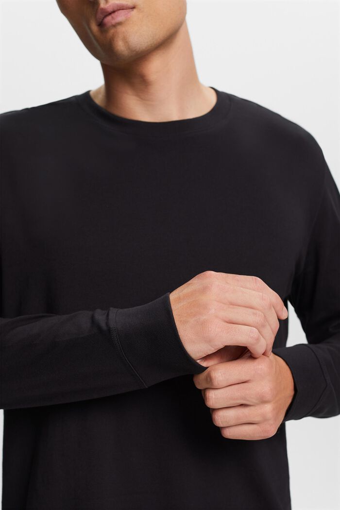 Langarm-Top aus Jersey, 100 % Baumwolle