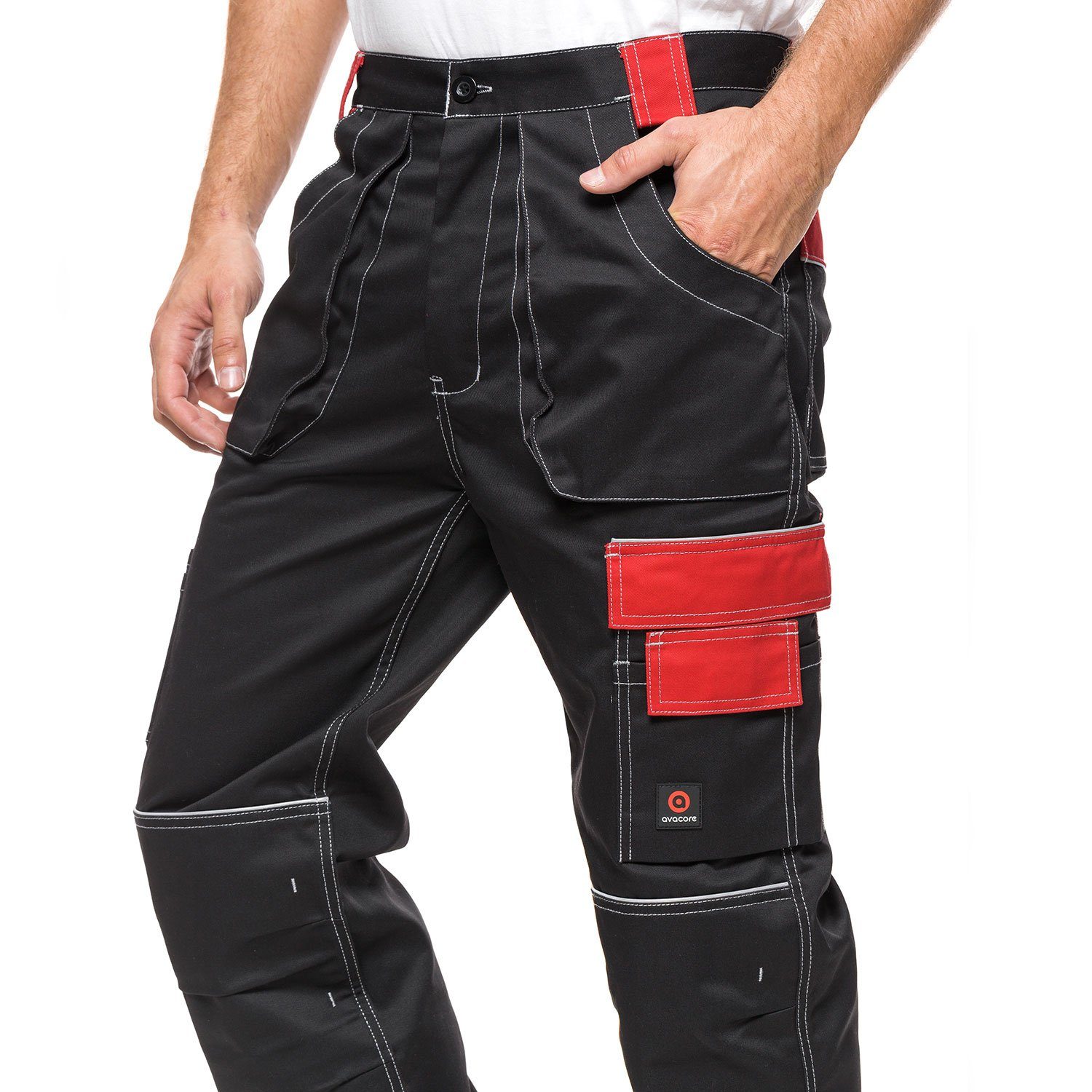 Avacore Arbeitshose Helios Canvas Gewebe-Material; Zwei- & Dreifachnähte; Wasserdichte Cordura-Verstärkung