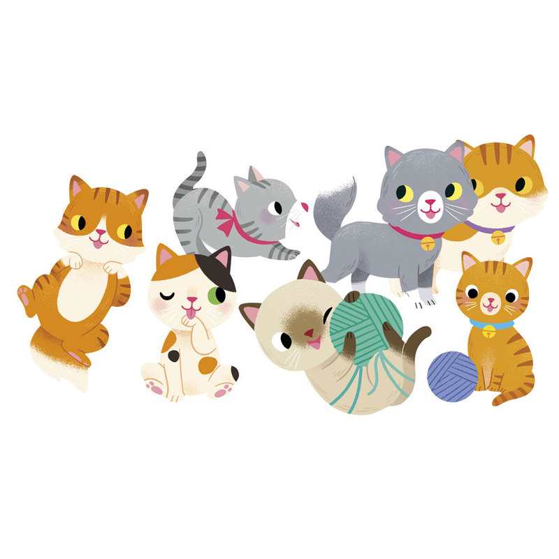 Gommettes pour les petites mains, Les chatons - Lito