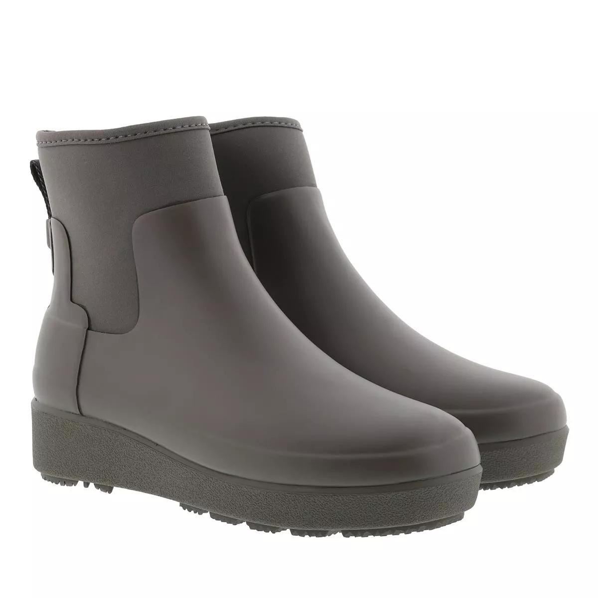 HUNTER Stiefeletten taupe Regenstiefel