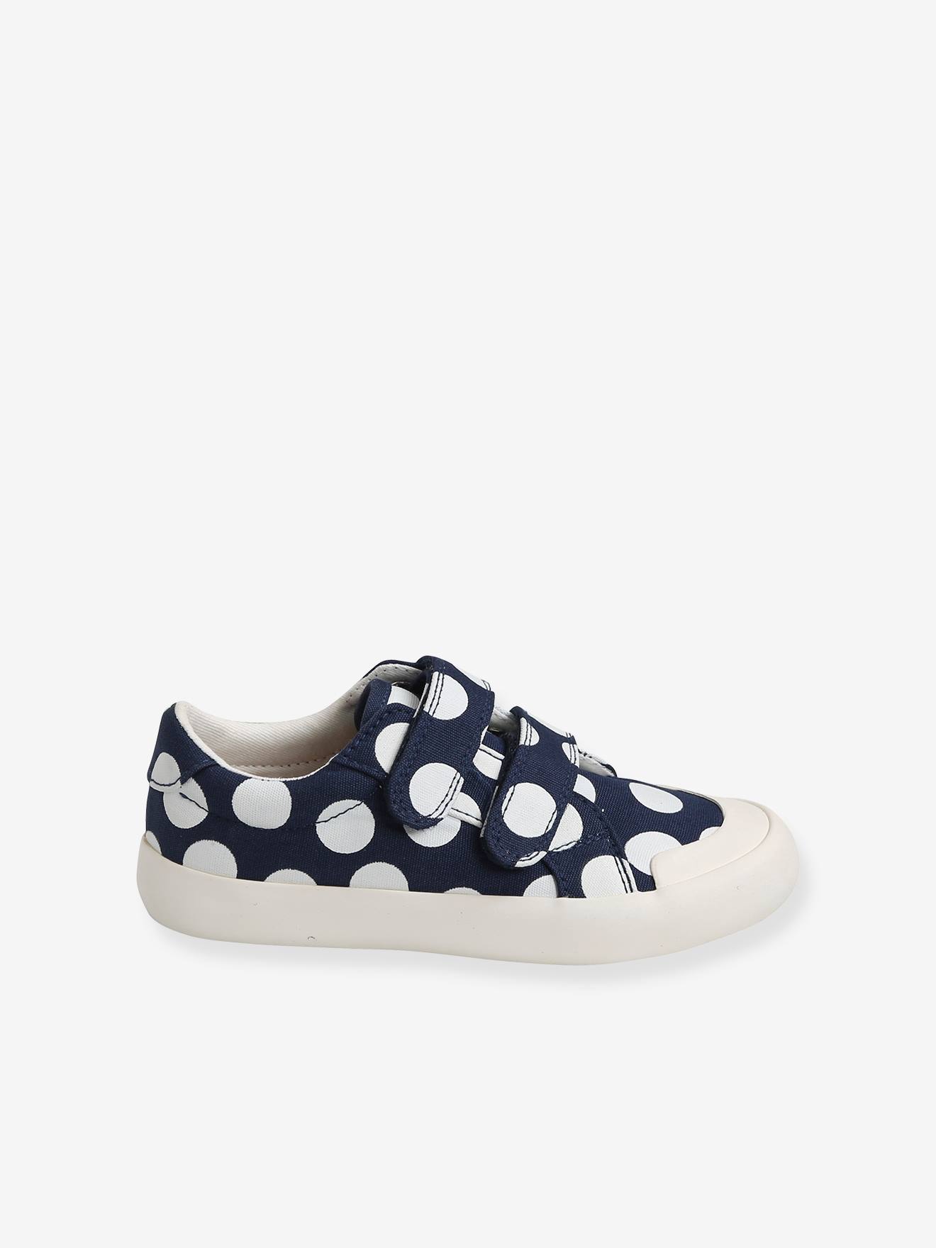 Vertbaudet Mädchen Klett-Sneakers - marine getupft