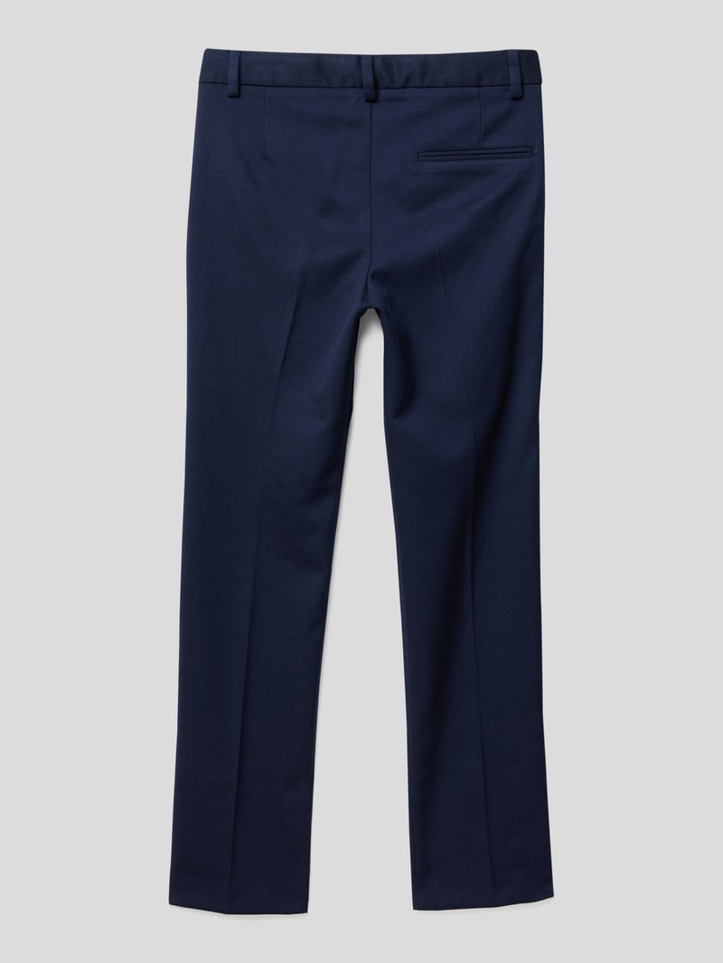 Bundfaltenhose mit französischen Eingrifftaschen in marineblau