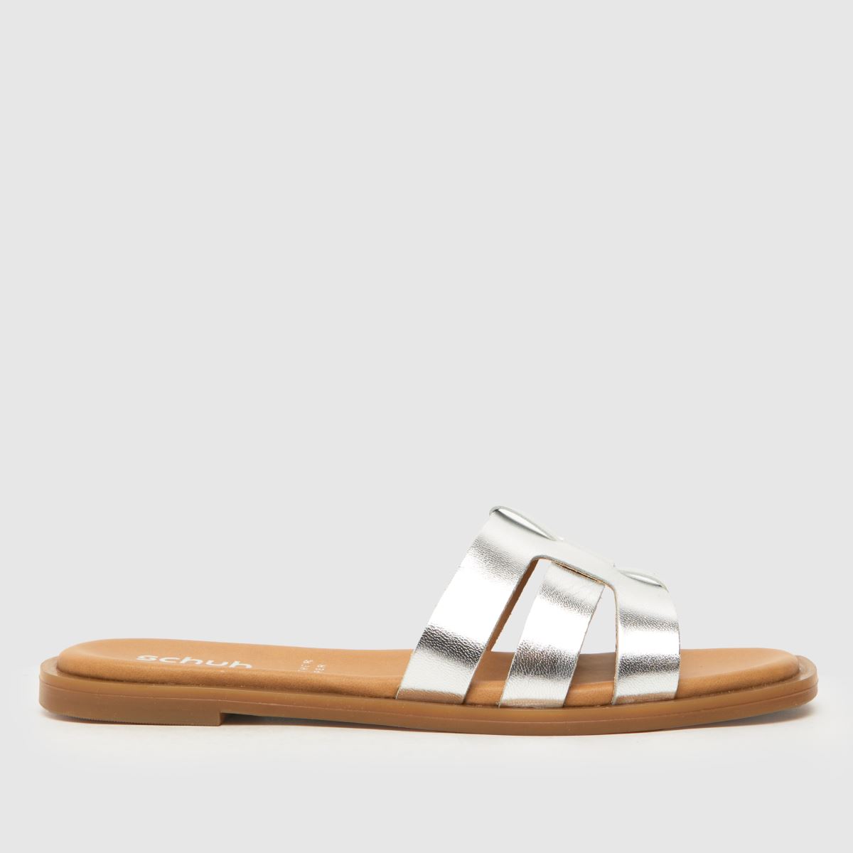 Schuh Tierney bőr szandál ezüst színben