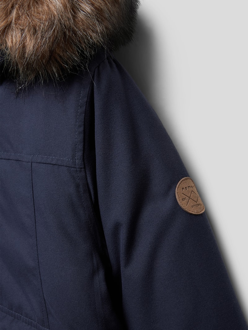 Parka mit abnehmbarer Kapuze Modell 'MARLIN' in blau