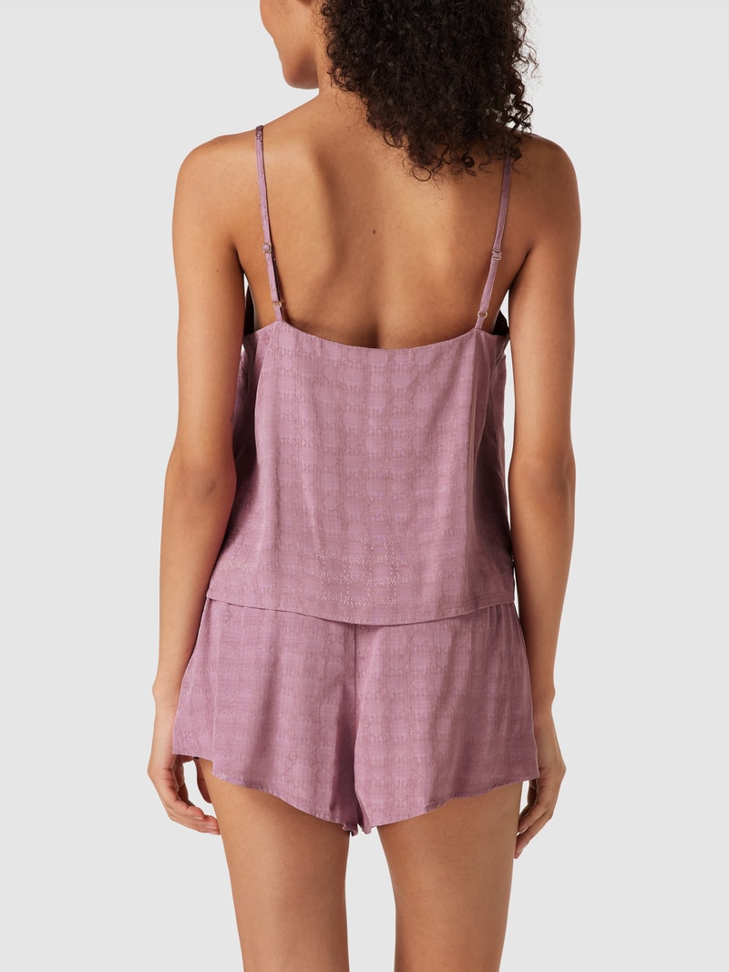 Pyjama mit Allover-Logo Modell 'DORIS' in violett