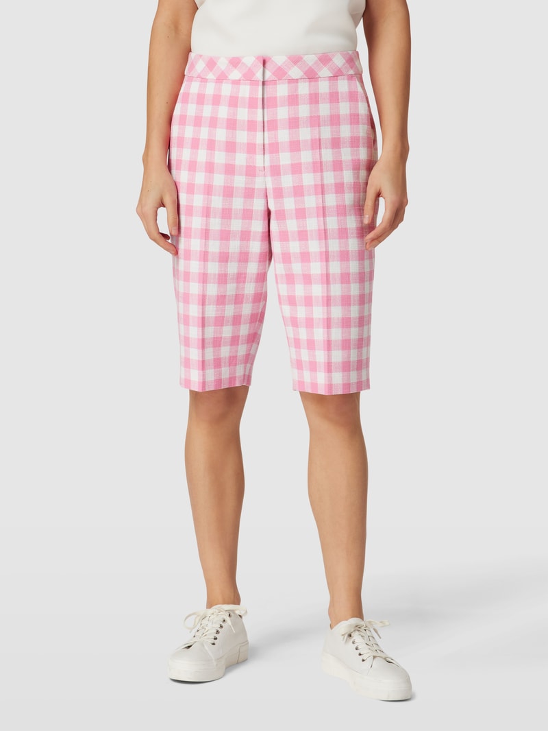 Bermudas mit Karomuster in pink