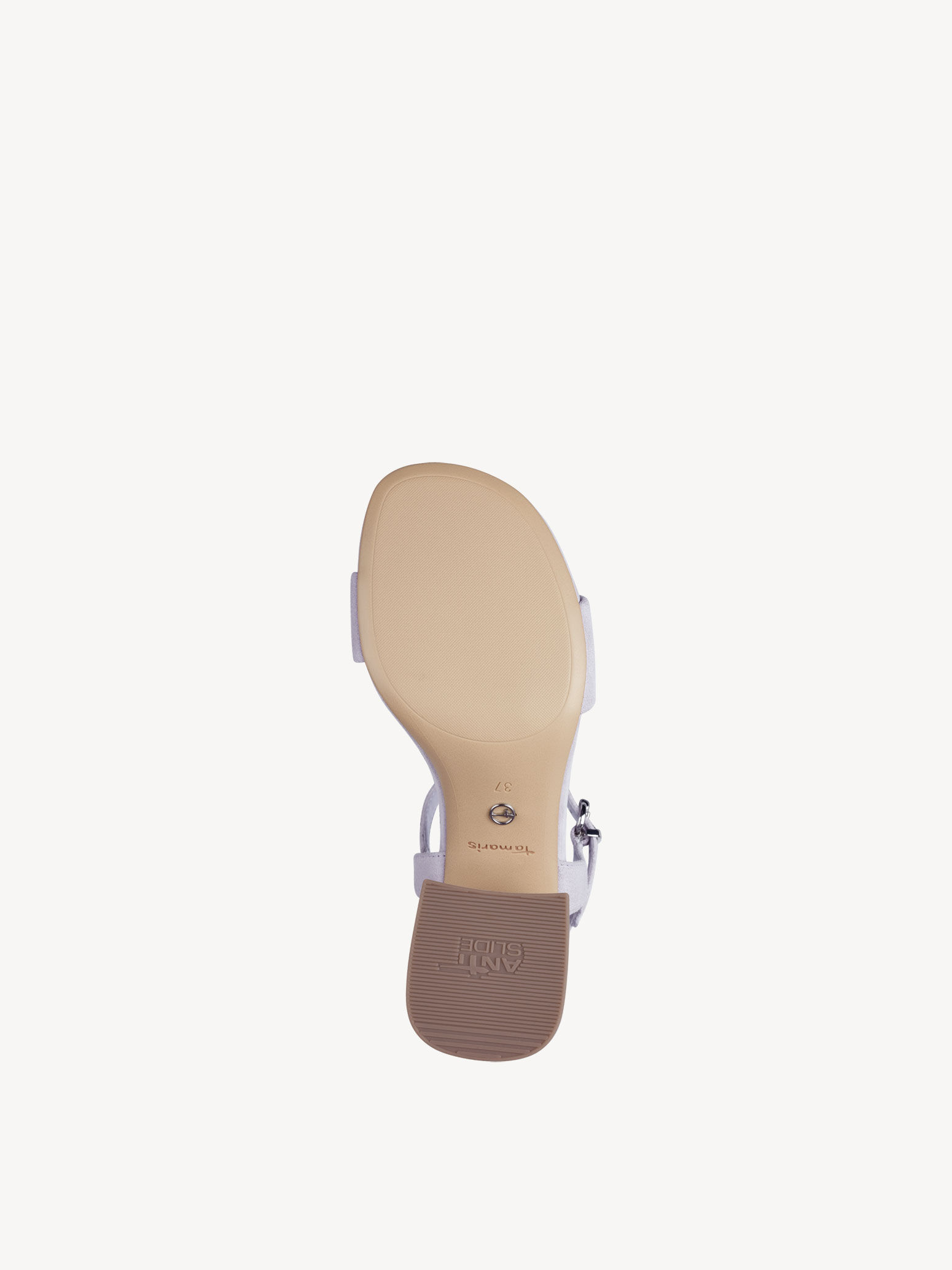 Sandale à talon en cuir - mauve