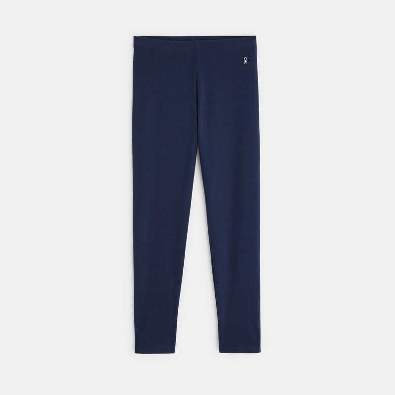 Leggings chauds et unis bleu garçon