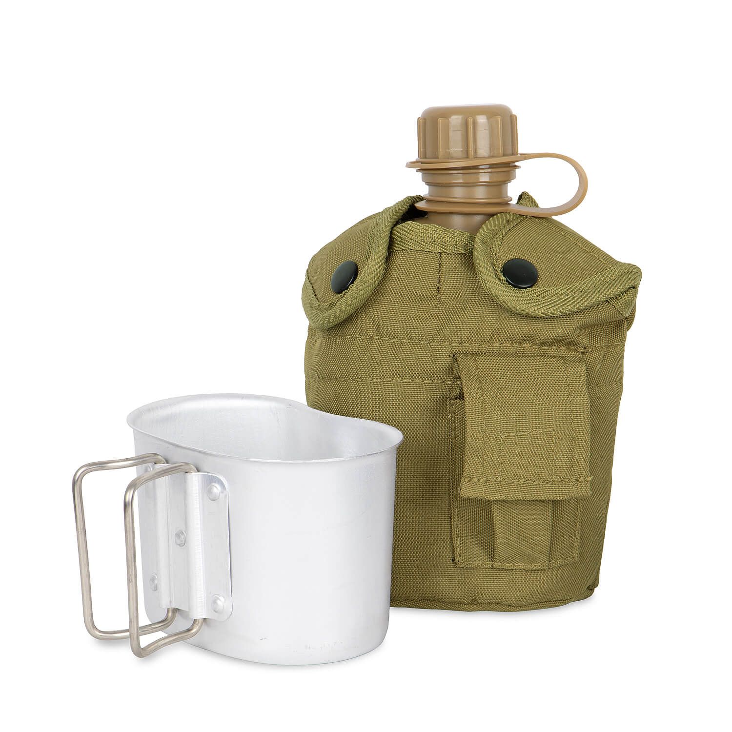 US Feldflasche m. Becher u. Hülle