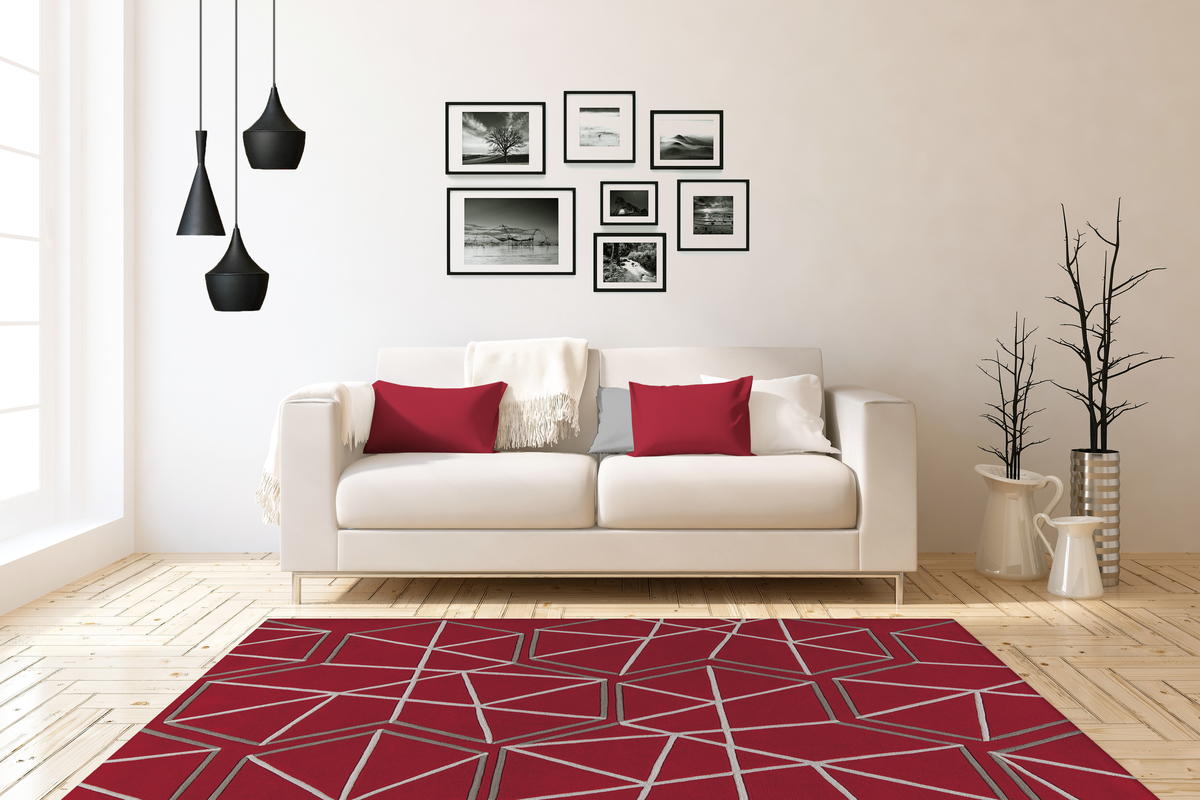 Arte Espina Teppich Spirit 3112 Rot / Grau