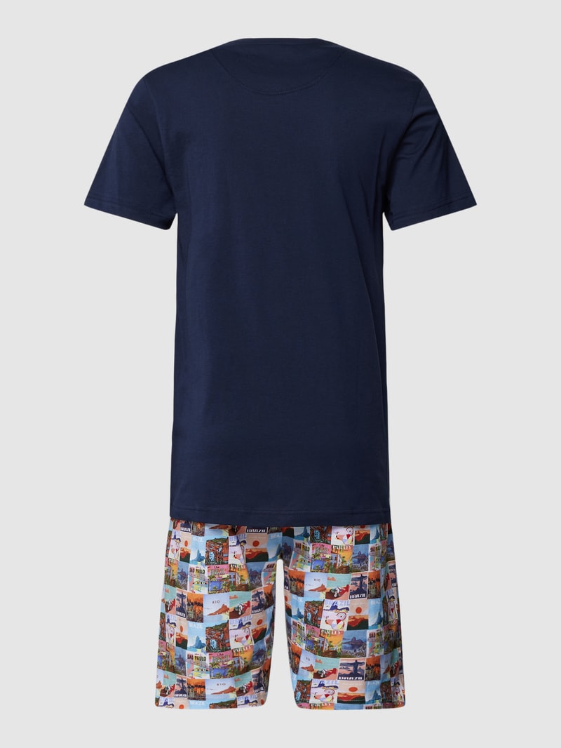 Pyjama mit Label-Print in beige
