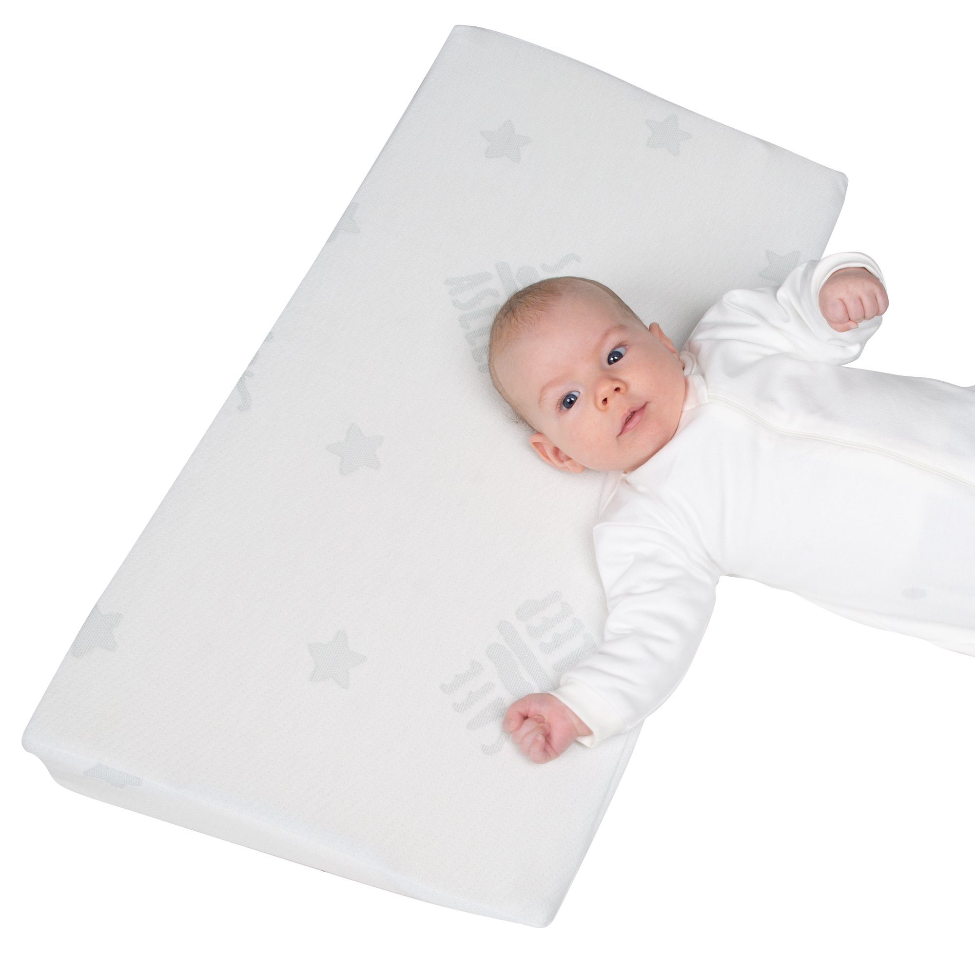 roba® Keilkissen safe asleep® Air, mit Jacquard-Bezug, gelochter Matratzenkern