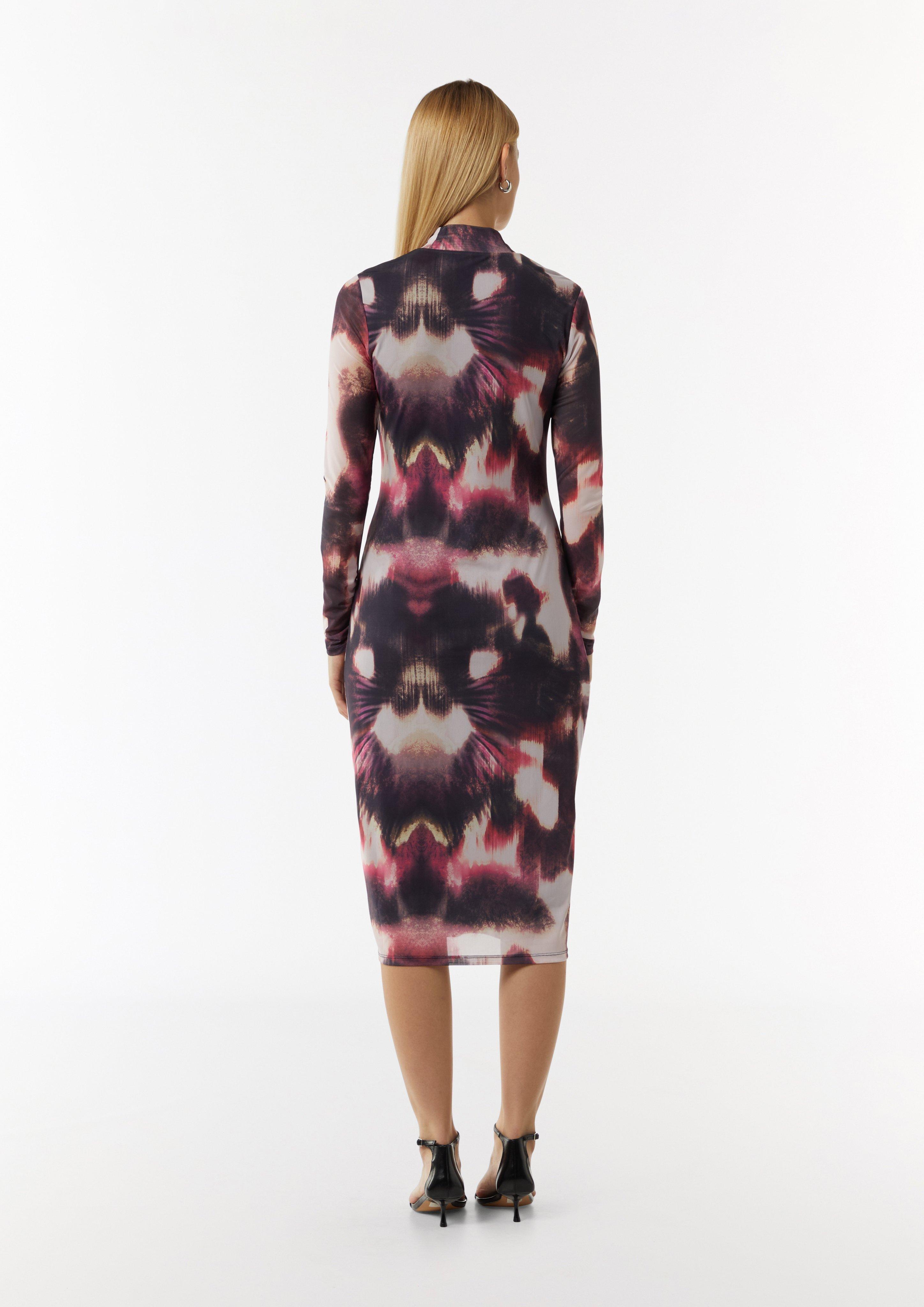 Modisches Midi-Kleid im Slim Fit - flieder