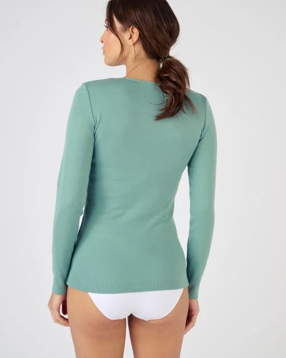 Tee-shirt manches longues, guipure Thermolactyl