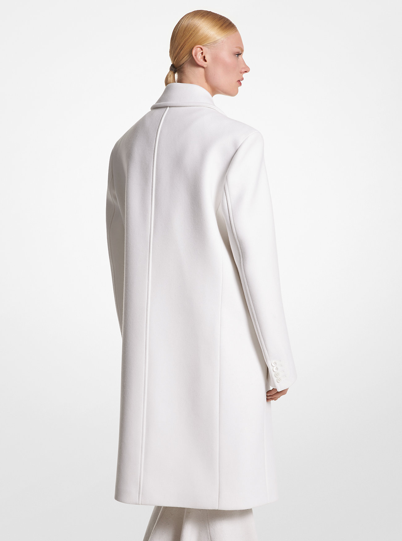 Ull Melton Chesterfield-kåpe - IVORY