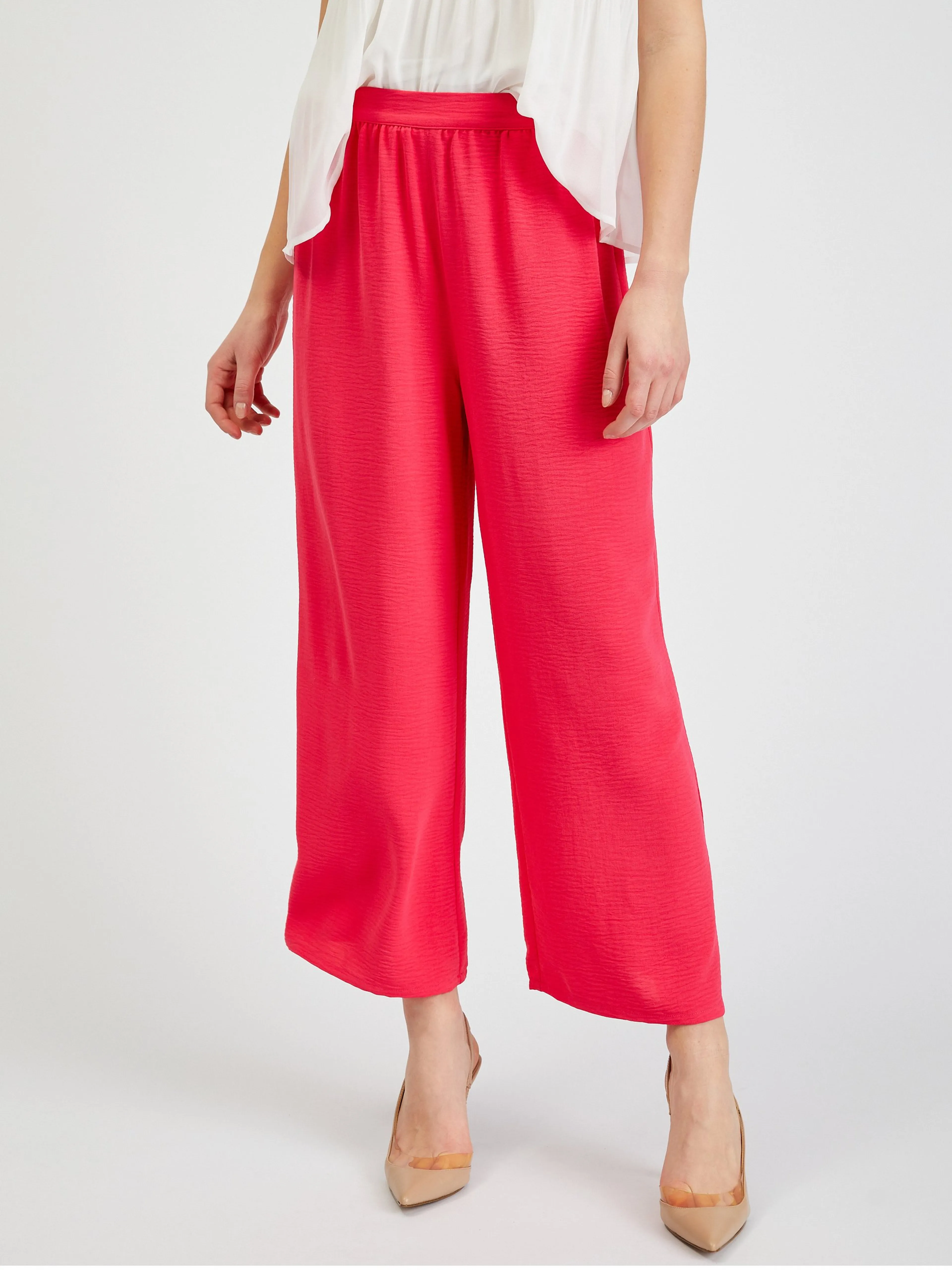 Dunkelrosa Damen-Weitbeinhose ORSAY